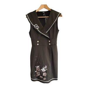 Disney Her Universe Steamboat Willie Black Romper Sz S